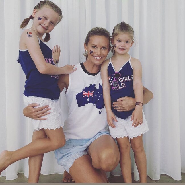 Kelly Landry and her two daughters. Picture: Instagram