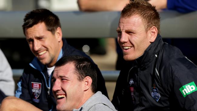 Paul Gallen, Mitchell Pearce and Luke Lewis during their time in the NSW team. Picture: Gregg Porteous