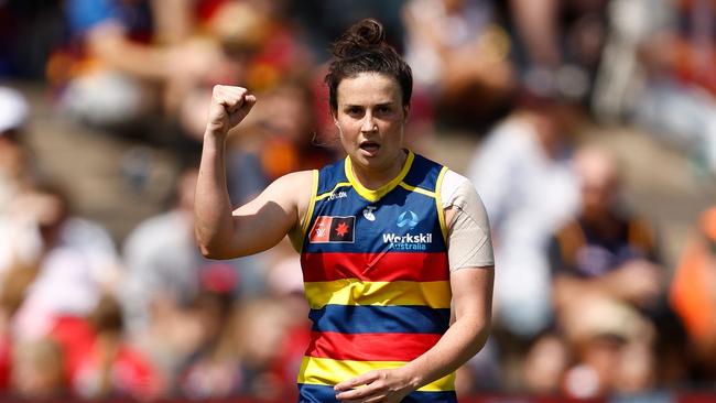 Crow Eloise Jones booted four goals on Saturday. Picture: Michael Willson/AFL Photos