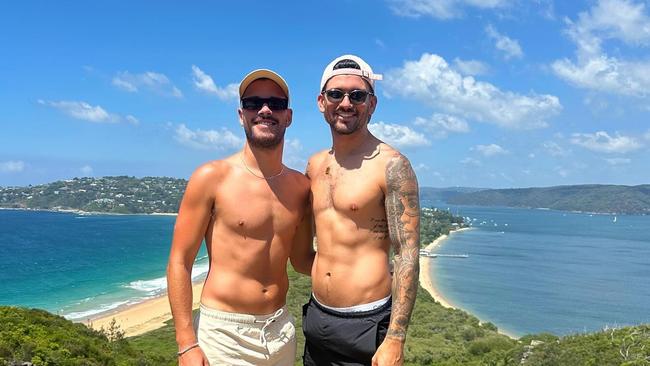 Pictured from left Jesse Baird and Luke Davies. Picture: Instagram