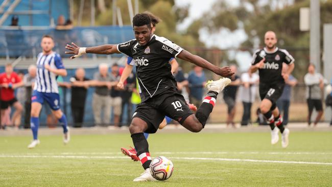 English striker Terence Carter has left Raiders for Adelaide City. Picture: Adam Butler