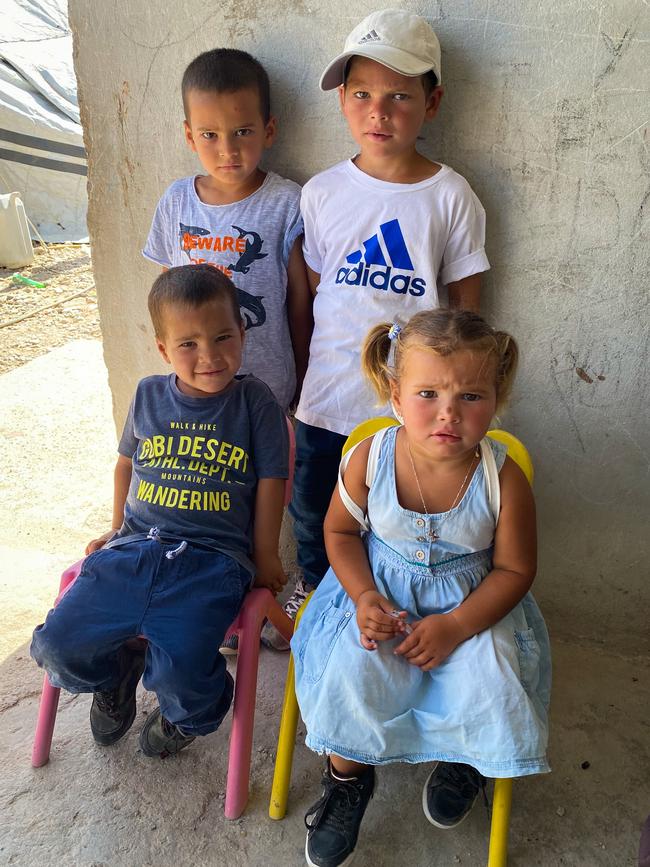 Shayma Assaad’s four young children Alaa, 6, Dawood, 5, Umayr, 4, and Mariam, 3. Picture: Ellen Whinnett/The Australian