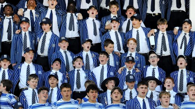 Nudgee crowd after the game GPS First XV match between home side Nudgee and Ipswich Grammar School. Saturday September 11, 2021. Picture, John Gass