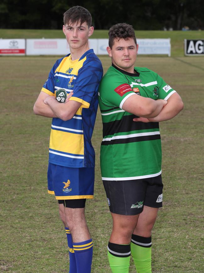 U/16 finalists Daniel Teren (Eagles) and Lachlan Smith (Alleygators). Picture Glenn Hampson