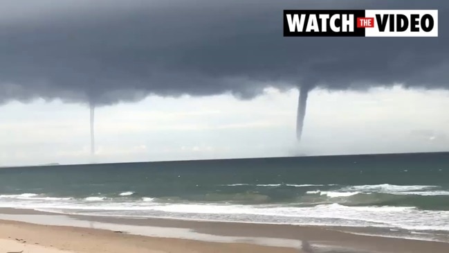 Incredible water spouts form in NSW