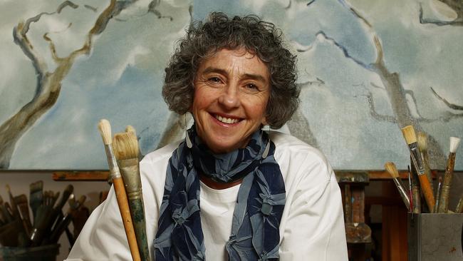 Artist and art patron Michelle Belgiorno- Nettis at her Mosman studio. Picture: John Appleyard