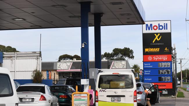 BEFORE: The Pooraka petrol station with its Mobil and X Convenience branding in 2018. Picture: Naomi Jellicoe