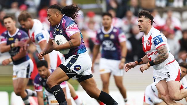 Luciano Leilua was the victim of a hair pull. Picture; Matt King/Getty Images