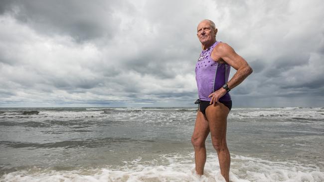 Oscar Carlson, 76, is a regular Ironman athlete and doesn't plan on slowing down. Picture: Eugene Hyland