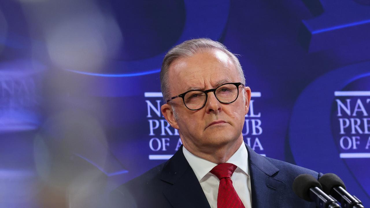 Mr Albanese was asked to respond to the Coalition’s claim that Australians are not better off than they were three years ago. Picture: Jason Edwards / NewsWire