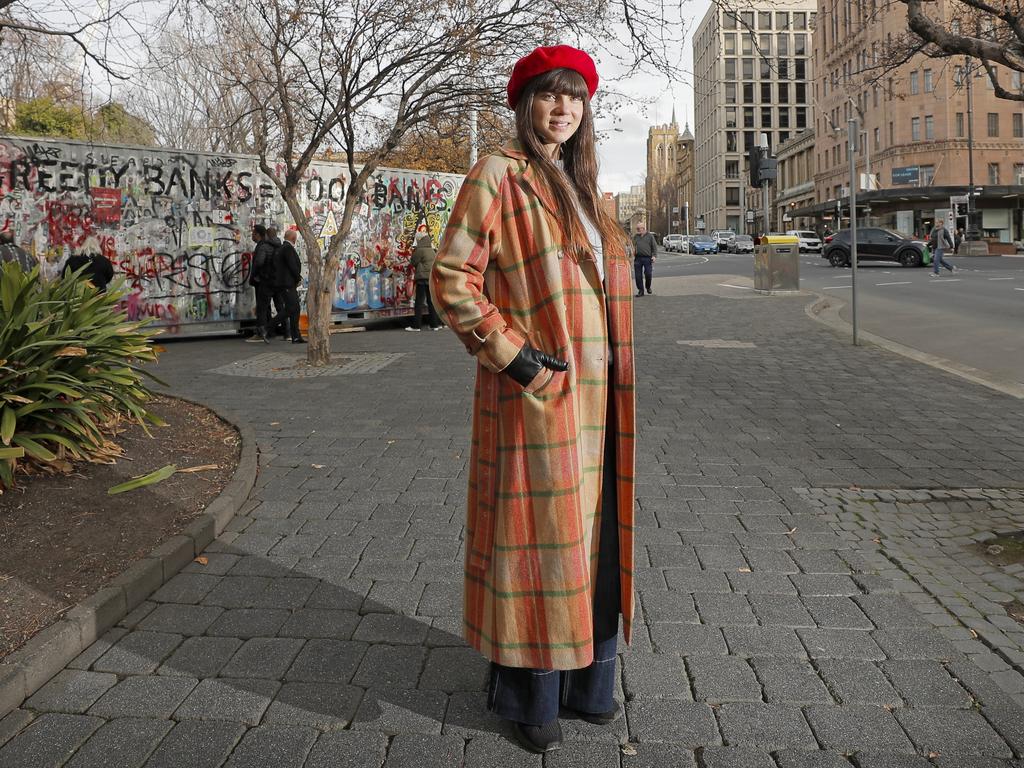 Virginia Martin, of Melbourne, dressed for Dark Mofo. Picture: PATRICK GEE