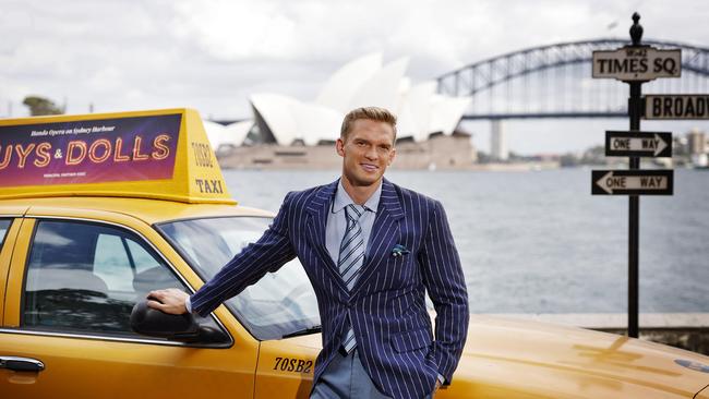 DAILY TELEGRAPH - 20/11/24ACast from the newly announced Guys N Dolls stage show pictured on Sydney Harbour today. Cody Simpson pictured. Picture: Sam Ruttyn