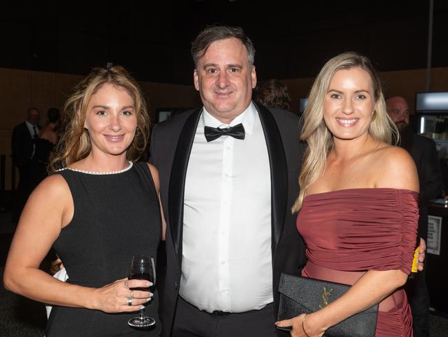 Maddy Avery, Mark Sleeman and Maria Langford at Mackay Mayor's Charity Ball Saturday 10 May 2025 Picture: Michaela Harlow