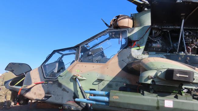 An Australian Army ARH-90 Tiger helicopter.