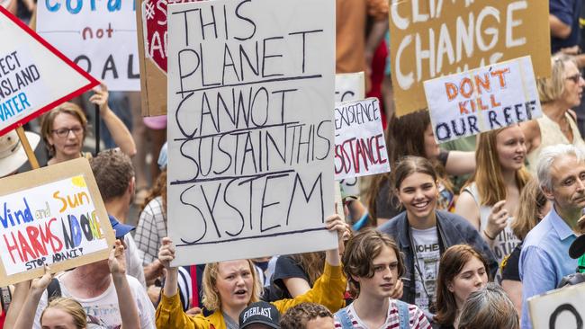 School kids protesting climate change inaction in Brisbane gave me hope for the future. Picture: Glenn Hunt/AAP