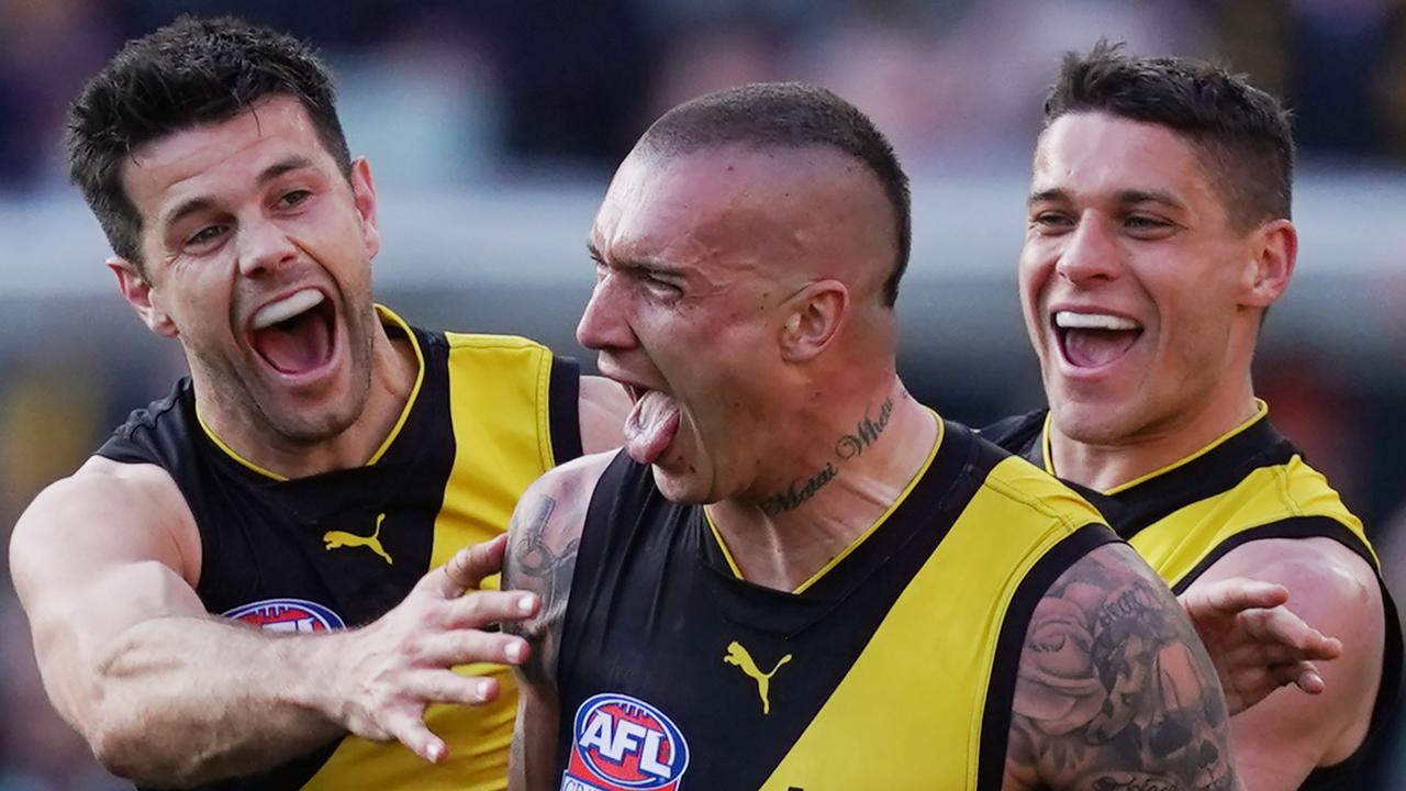 Dustin Martin’s Richmond kicks off the 2020 AFL fixture. Picture: Michael Dodge