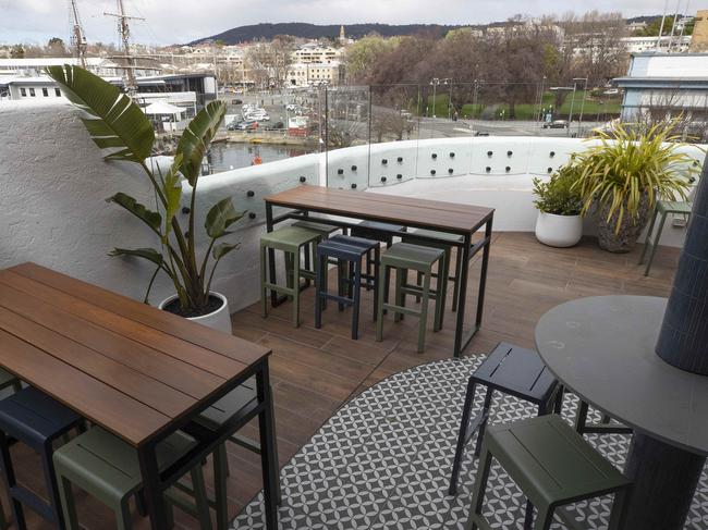 Telegraph Hotel’s rooftop bar is a great spot for a pre-dinner rendevous. Picture: Chris Kidd