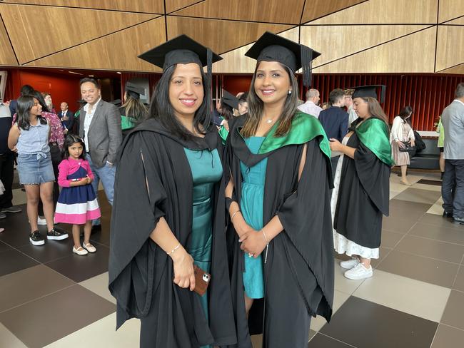 Puja Gupta and Deepti Gogna graduated from Australian Catholic University with a Bachelor's in Early Childhood (birth to five). Photo: Himangi Singh.