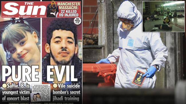The face of the Manchester bomber has been revealed. Picture: News Corp Australia