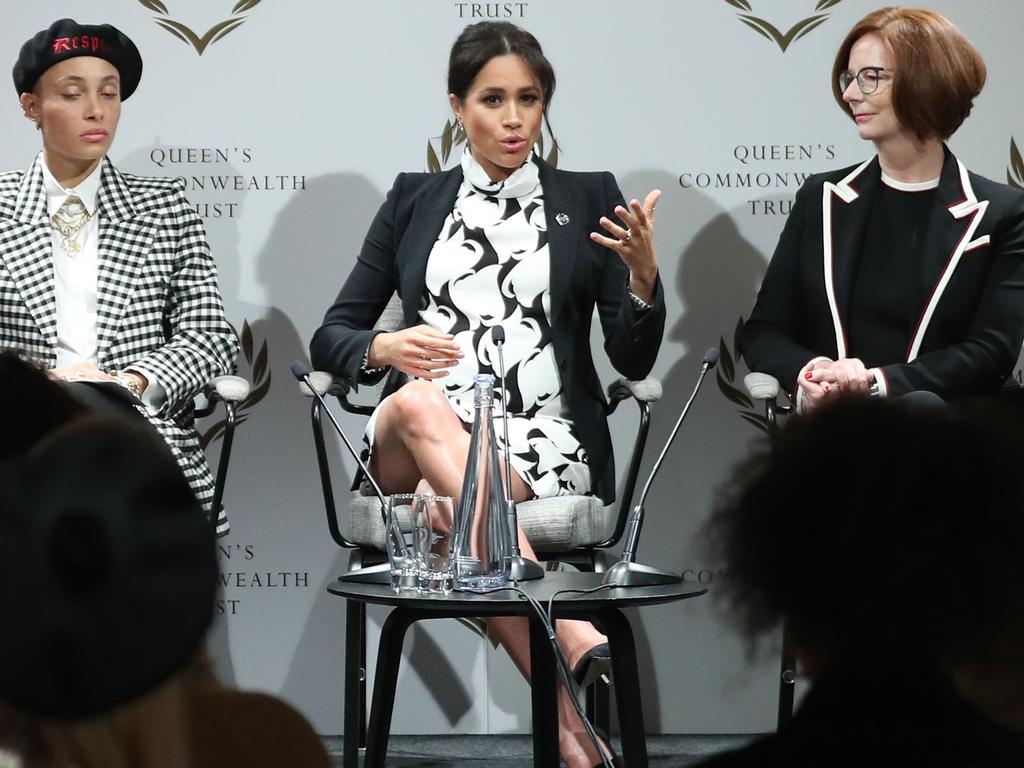 Julia Gillard joined Meghan, Duchess of Sussex and model Adwoa Aboah in a panel to mark International Women's Day.