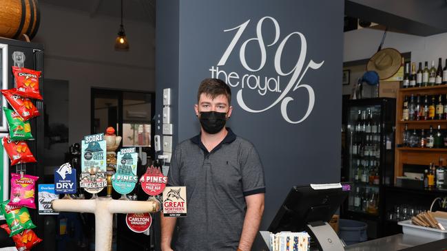 Publican Brandon Harpley at The Royal in Echuca has had to close due to staff shortages Picture: Rebecca Pilgrim