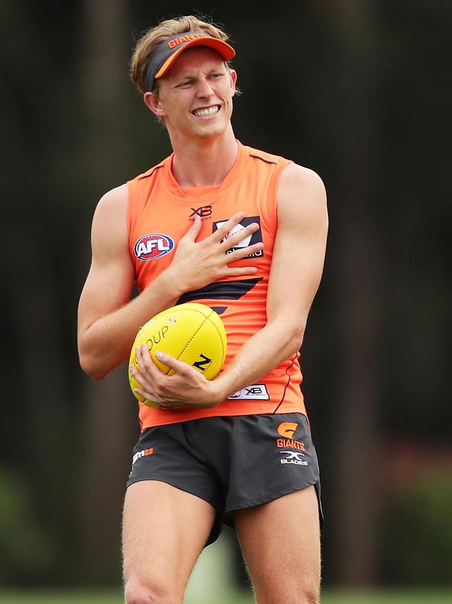 GWS Giants midfielder/half-back Lachie Whitfield looks set for a big season.