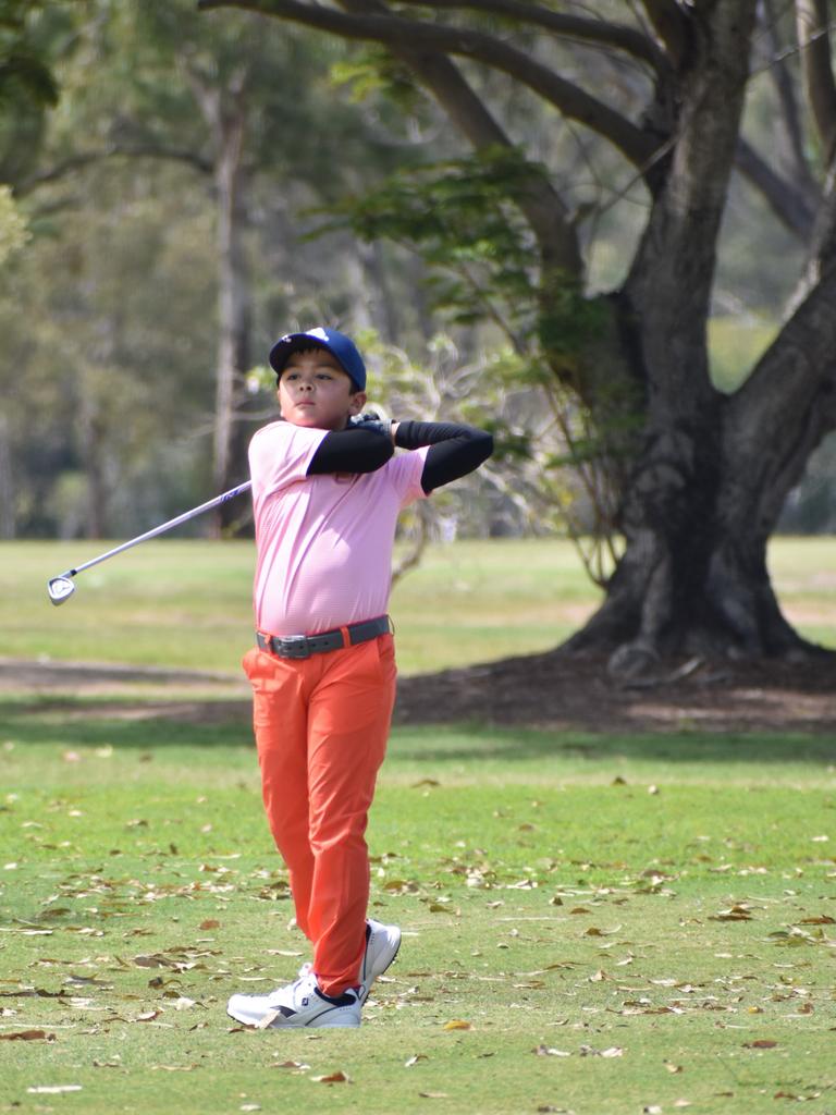 Brisbane's Jai Potts during the second day's play at the US Kids Golf Foundation Australian Open at the Rockhampton Golf Club on September 28.