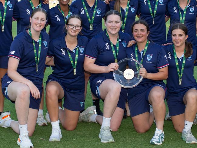 Championship winning NSW Metro side, Cricket Australia Under-19 Female National Championships, Hillcrest Park, Bayswater, Western Australia, December 9, 2024. Picture: David Woodley, Cricket Australia