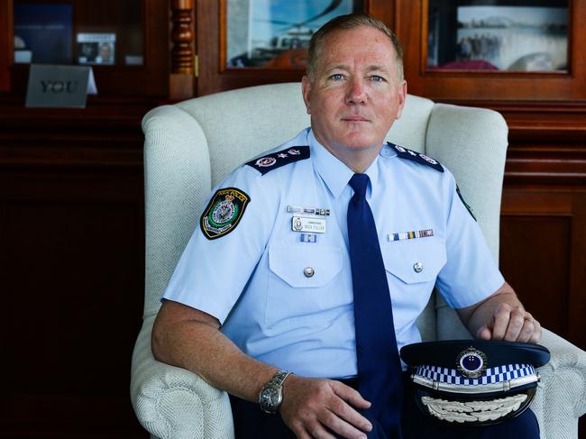 Police Commissioner Mick Fuller has slammed Sydney’s cocaine culture. Picture: Gaye Gerard