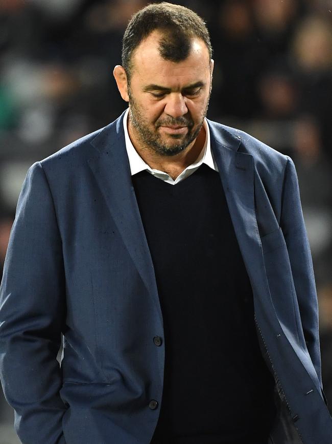 Wallabies coach Michael Cheika after the heavy defeat.