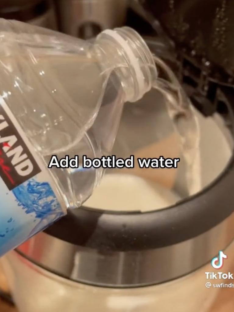 Bottled water goes in. Picture: TikTok/@Swfinds