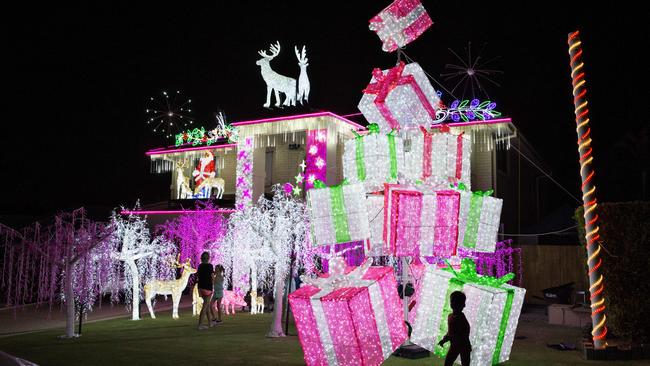 Residents on the Gold Coast have turned on their Christmas light displays. 52 forest Oak drive Upper Coomera. Photo: Jerad Williams