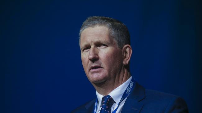 BRISBANE, AUSTRALIA - NewsWire Photos - JULY 5, 2024: The LNP President The Hon Cr Lawrence Springborg at the LNP annual convention at the Brisbane Plaza Ballroom. Picture: NewsWire / Glenn Campbell