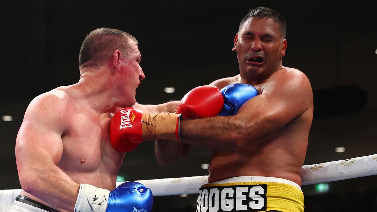 Gallen lands a solid left on Hodges. Picture: Chris Hyde/Getty Images