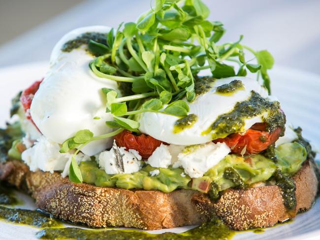 The Green Eggs and Avo on toast. Picture: Supplied