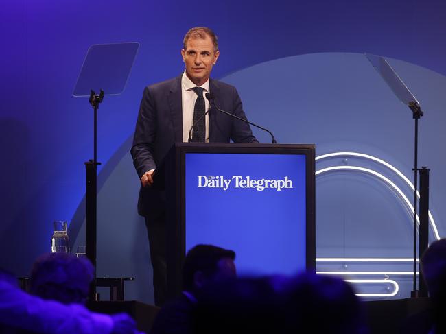 Editor of The Daily Telegraph Ben English addresses the crowd of the Bradfield Oration. Picture: Sam Ruttyn