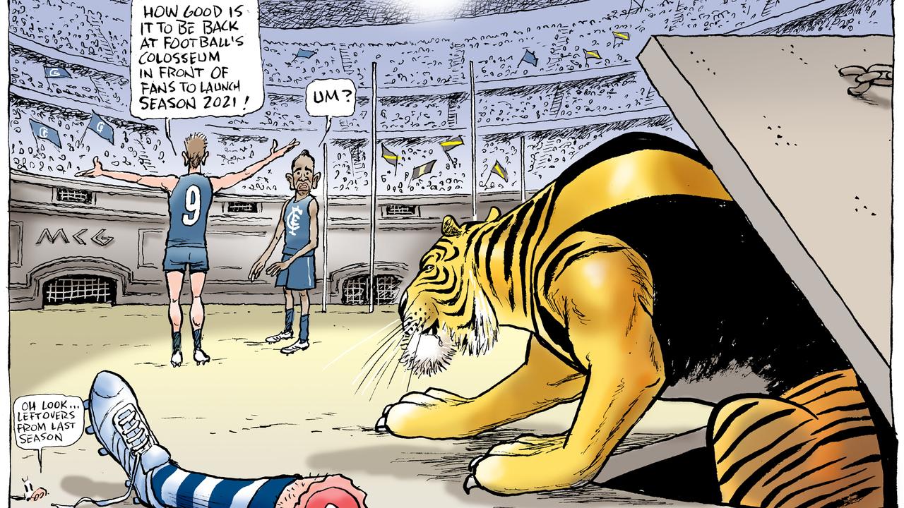 Mark Knight cartoon celebrates the return of AFL to the MCG KidsNews