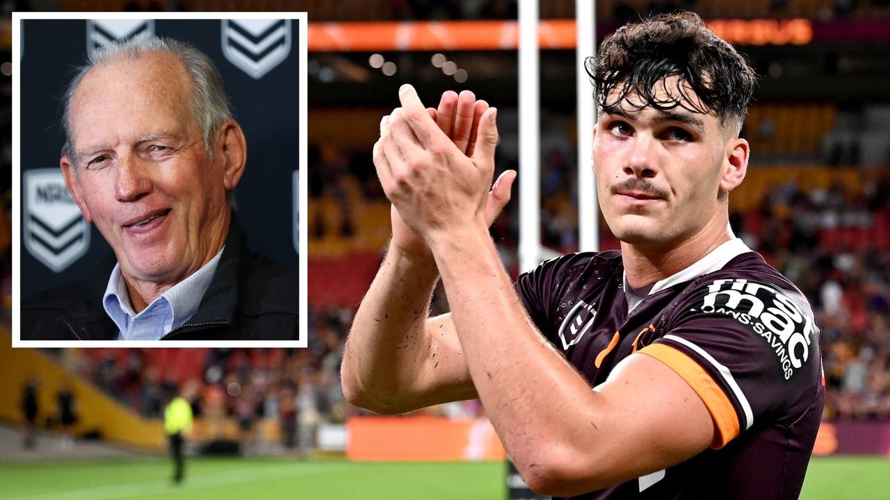 Reece Walsh gives a smile during a Brisbane Broncos NRL training News  Photo - Getty Images