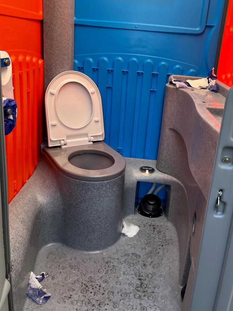 Messy portaloos for bus drivers in Parramatta. Picture: supplied