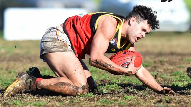 Djye Thorpe-Morgan in action for Fitzroy Stars. Picture: Josie Hayden