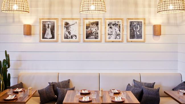 The internal dining space at Isla Cantina at the Isle of Capri on the Gold Coast.