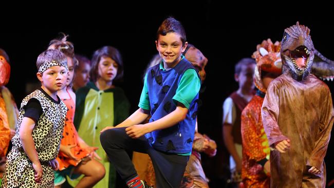 Anglesea Primary School students performing at the Geelong Schools Music and Movement Festival. Picture: Alison Wynd