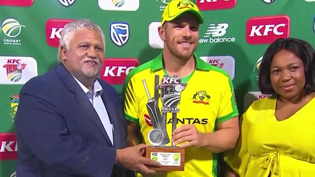 Aaron Finch was named player of the series.