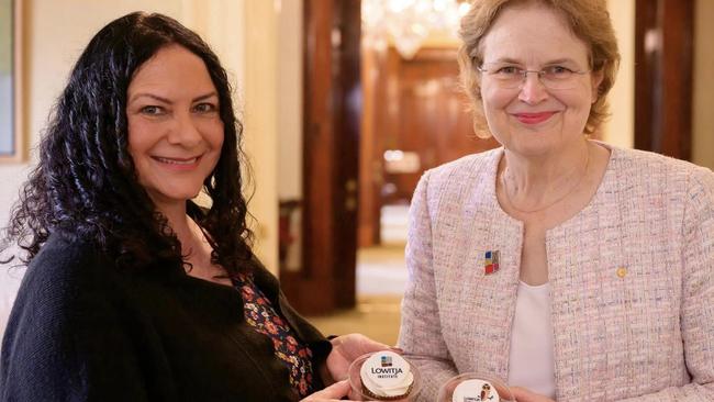 Deb Edwards and Her Excellency the Governor Frances Adamson. Picture: Supplied