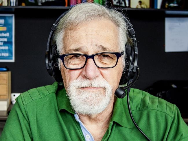 Neil Mitchell, broadcasting at home during COVID, Taken August16, 2020., PIC CREDIT NICOLE CLEARY