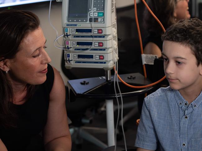 Anneleen with her son Jack who underwent cancer treatment at Sydney Children's Hospital Randwick.