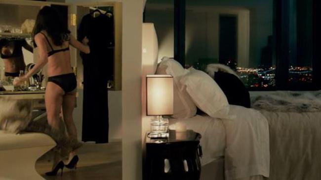 Demi strips down in the scene from Blind. Picture: Vertical Entertainment
