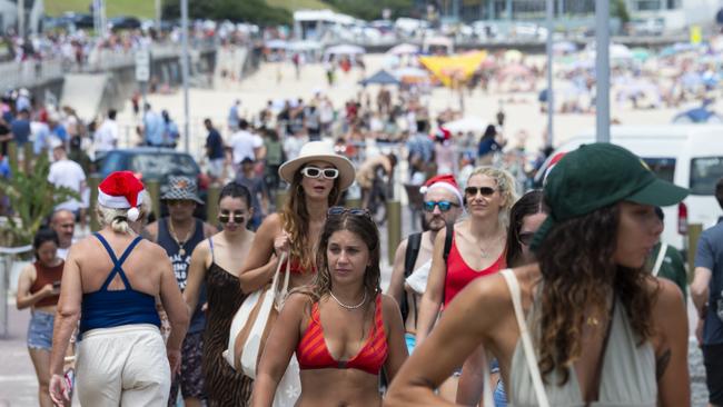 Bondi Beach on Christmas Day in 2023. Picture: Daily Telegraph / Monique Harmer