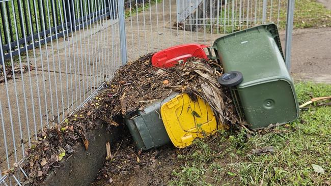 Clearing debris and damage from last night’s storm was councils priority on Thursday morning. Picture: Supplied.