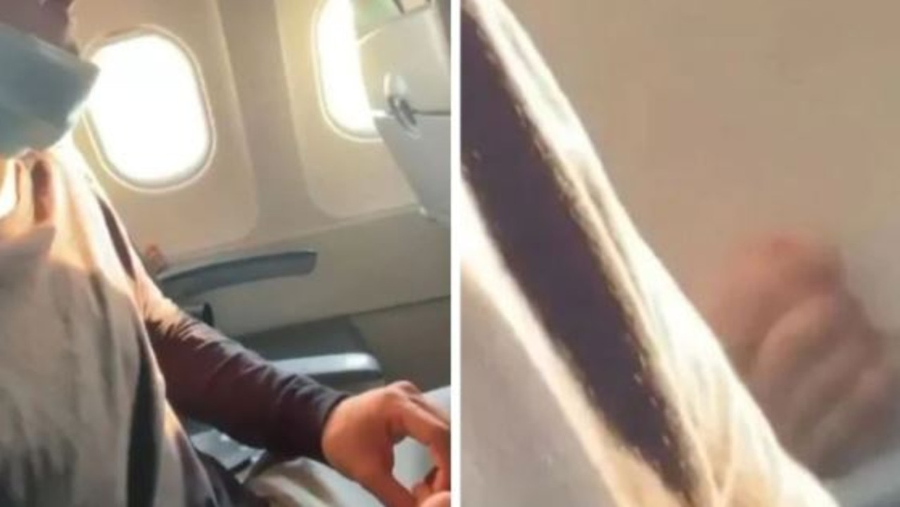 The feet were spotted against the armrest. Picture: The Sun